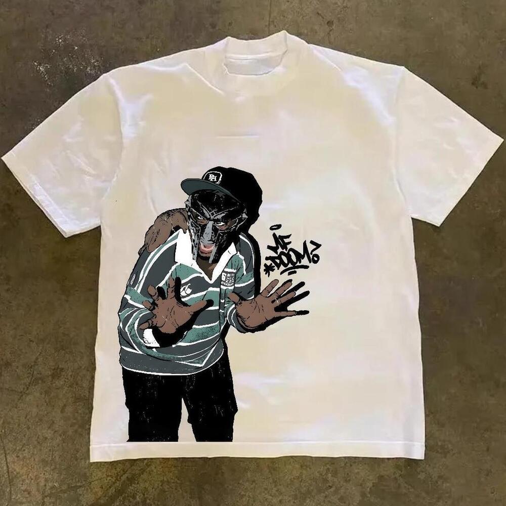 Gildan Men White T-Shirt, Doomz Graphic Tee
